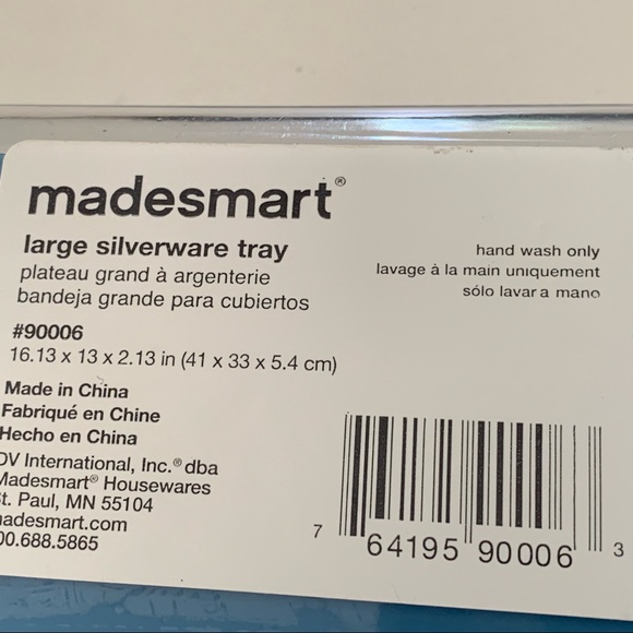 NWT Madesmart large silverware tray - Non-slip Rubber Feet. - Picture 6 of 8